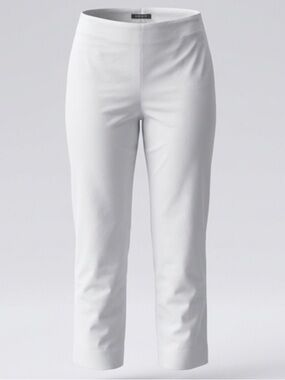 JNY Signature White Wide Leg Trousers Size 4 Cropped Ankle Pants New No Tags